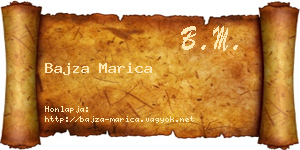 Bajza Marica névjegykártya